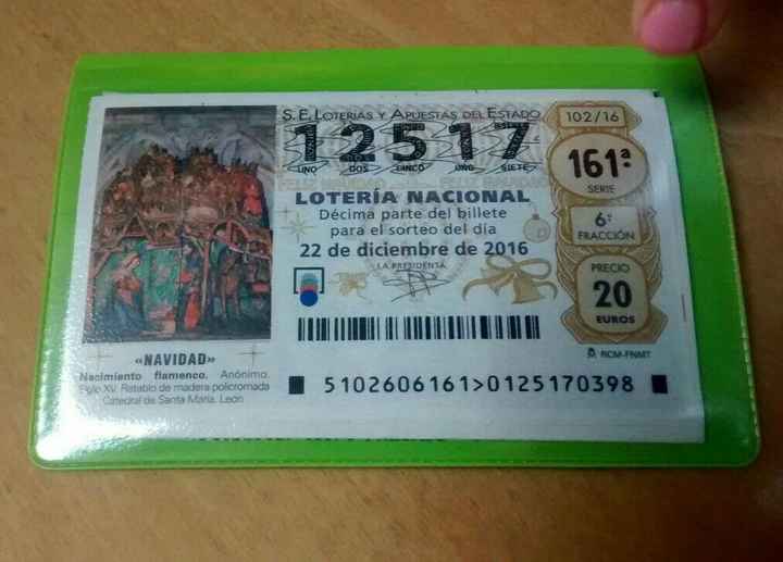 Lotería de navidad con fecha de la boda - 1