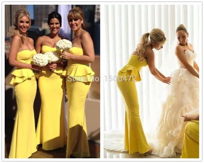 Damas de honor de amarillo 2