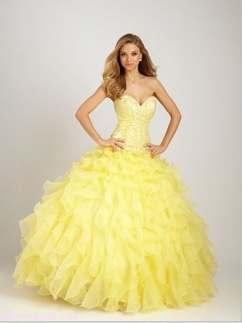 Vestido de novia amarillo 7