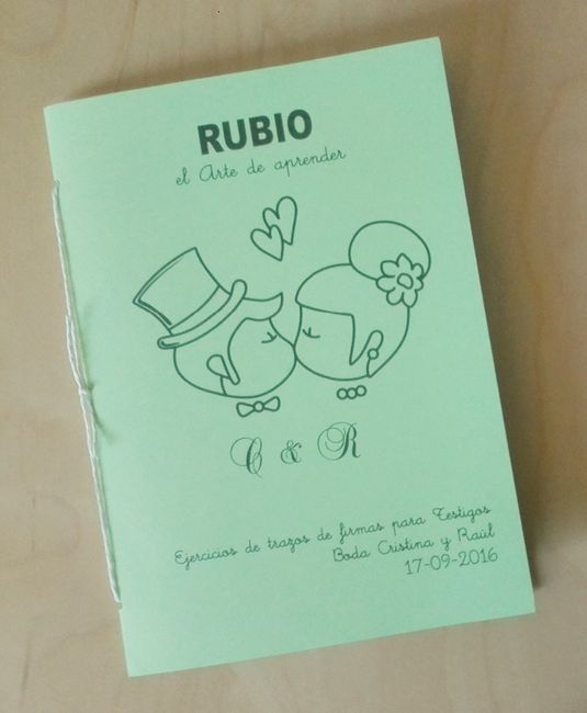 Cuadernillos rubio para testigos