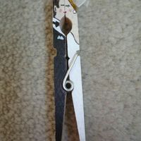 Pinzas madera grandes para hacer novios - 2