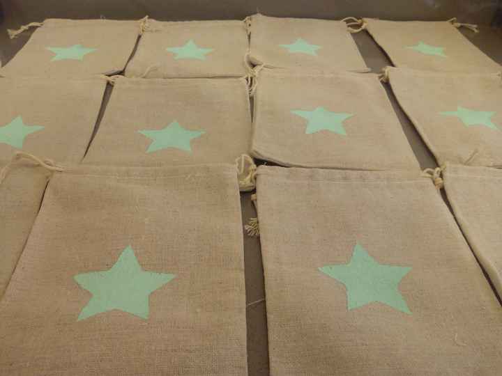 Mis bolsas de yute pintadas con chalk paint - 4