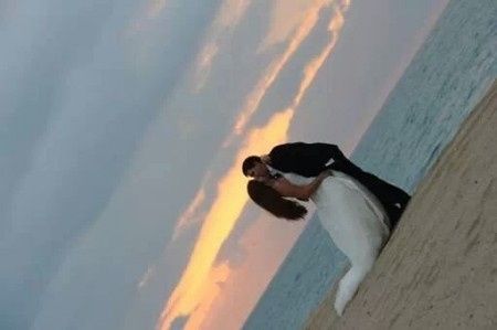 postboda en la playa