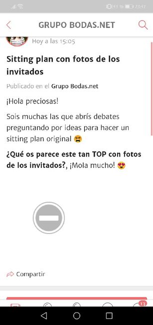 Sitting plan con fotos de los invitados - 1
