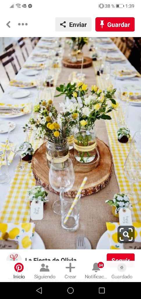 Idea decoración floral mesa larga - 1