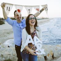 Con nuestras iniciales y fecha de la boda