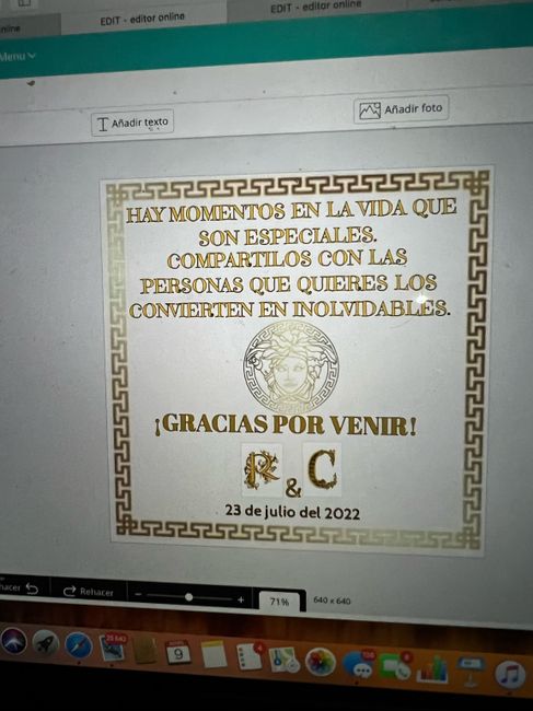 Tarjetas de agradecimiento versace 1
