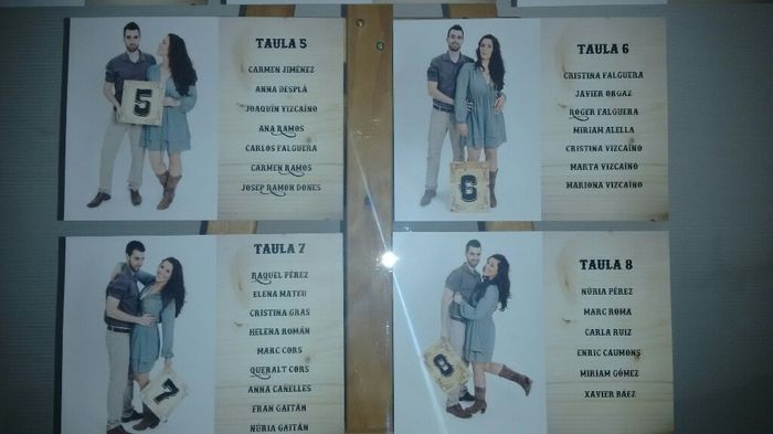 Seating plan con fotos preboda - 3