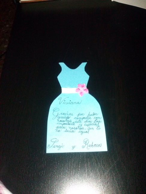 Targetas de agradecimiento a mis damas de honor. - 3