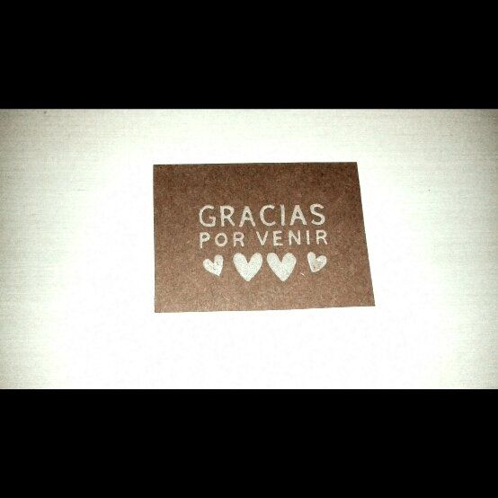 Tarjeta Gracias por venir