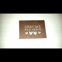 Tarjeta Gracias por venir