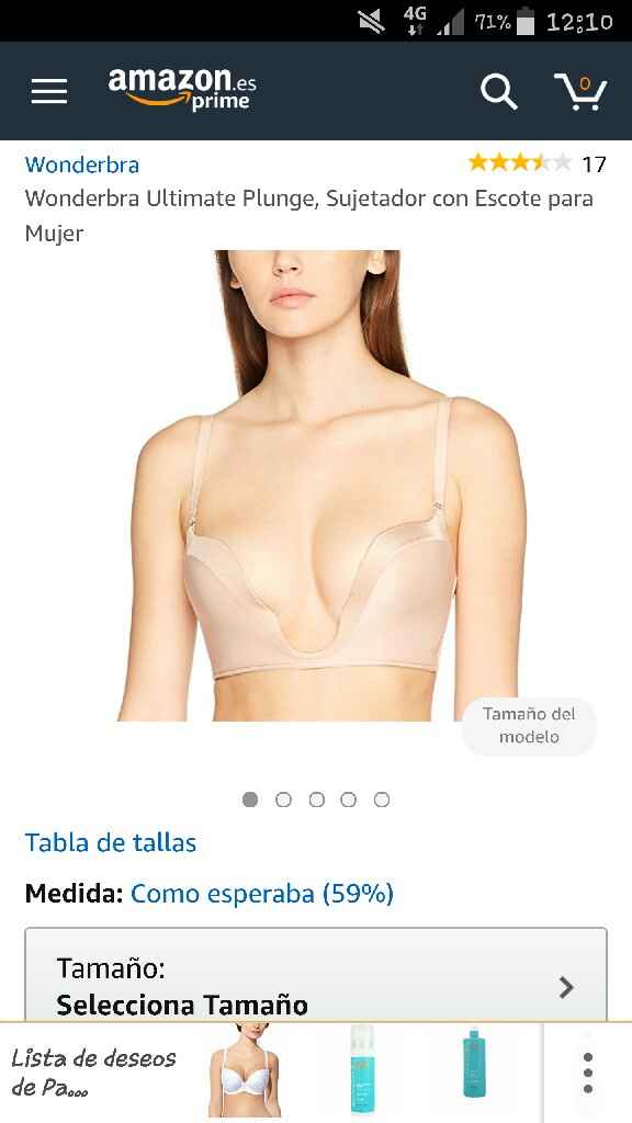 Vestido espalda descubierta sin posibilidad de poner tirantes y con mucho pecho - 1