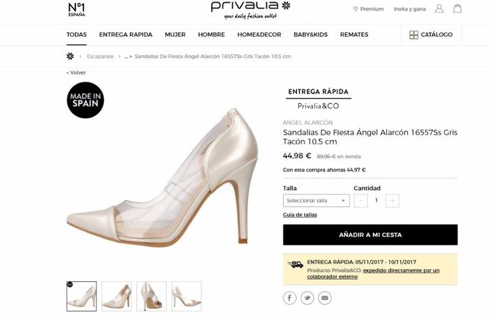 Sandalias Gris