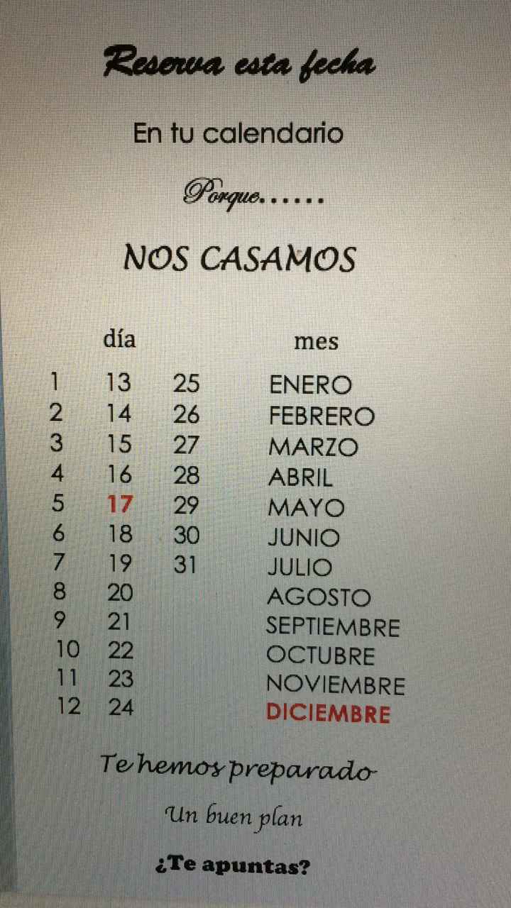 ¿Qué día te casas? - 1