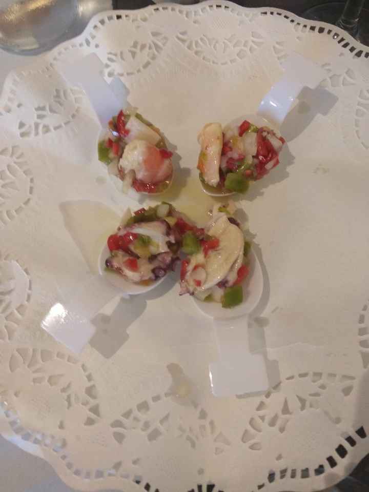 Cucharas de salpicon de marisco