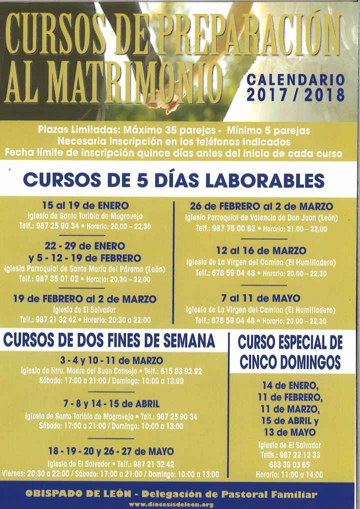 Curso prematrimonial 2017/2018 León