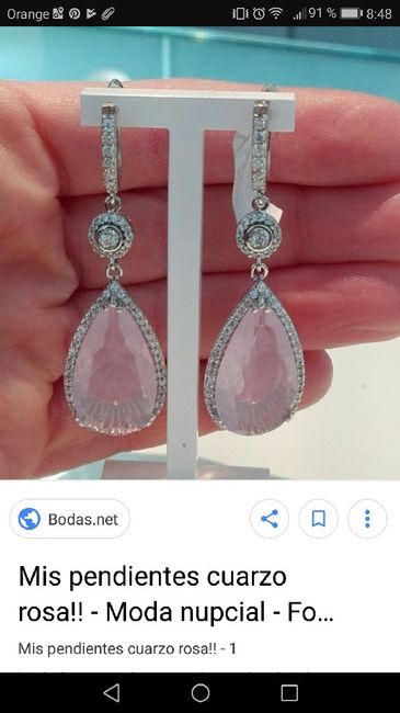  Pendientes cuarzo rosa - 2