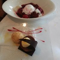 Trata chocolate y frutas del bosque