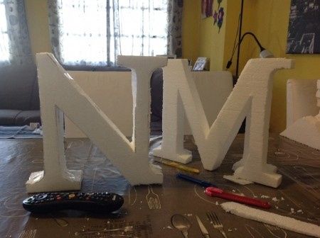 Como hacer las letras para decoración - 1