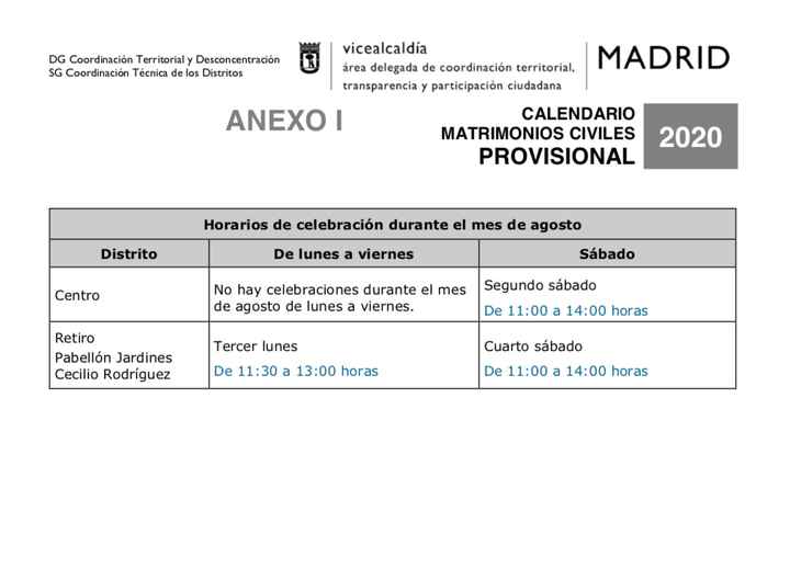 Se abre el calendario de bodas en las Juntas de Madrid - 1