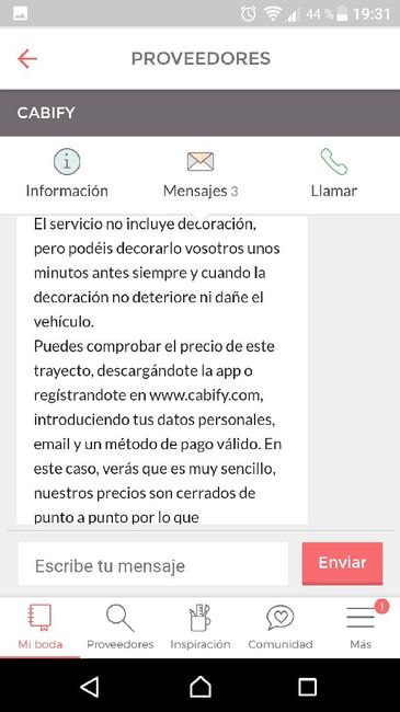 Problema con cabify - 1