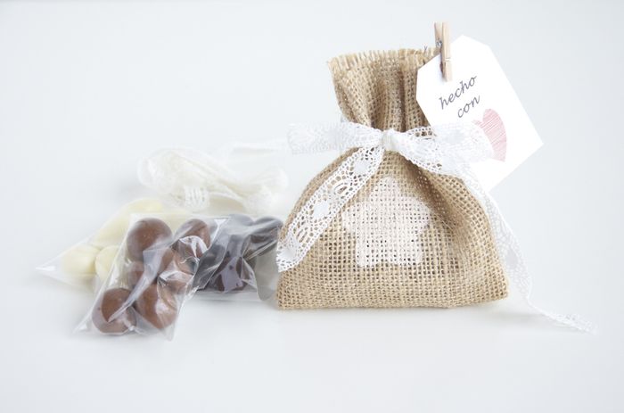 Saco personalizado con chocolates