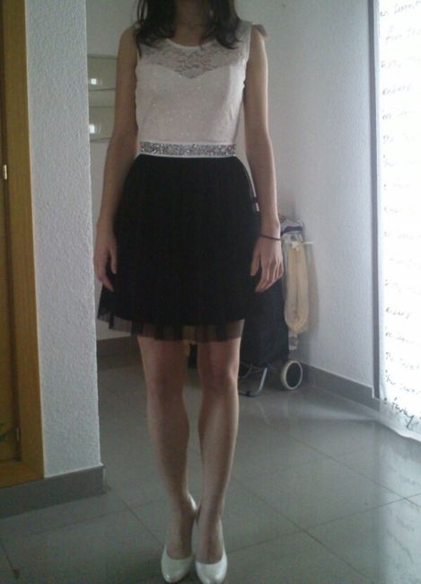 vestido blanco-negro