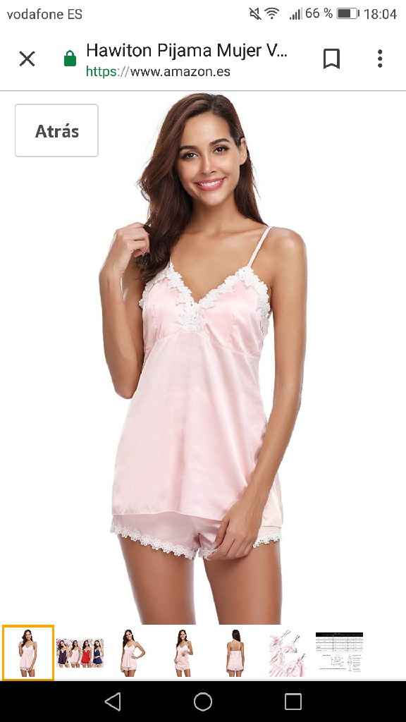 Conjunto pijama para maquillaje y primeras fotos - 1