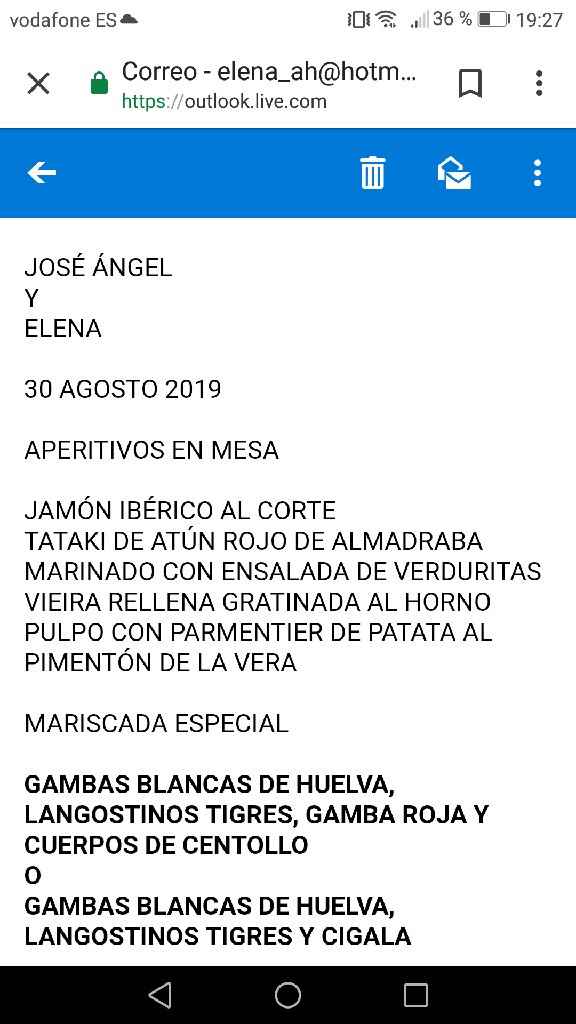Menú elegido. - 1