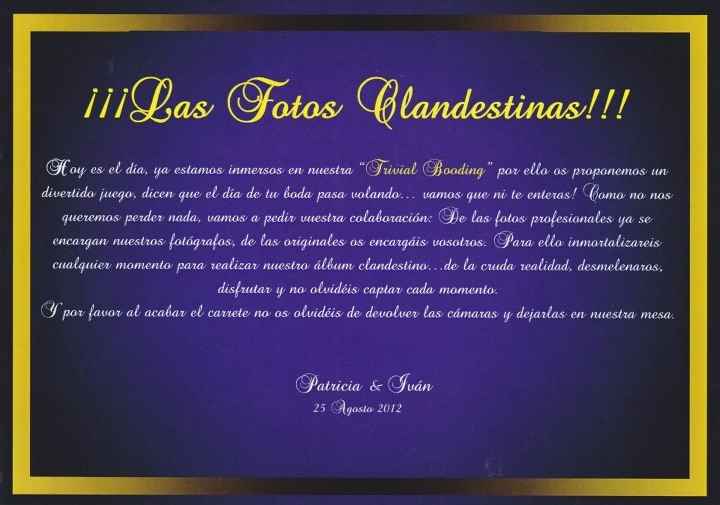 Cartel cámaras desechables