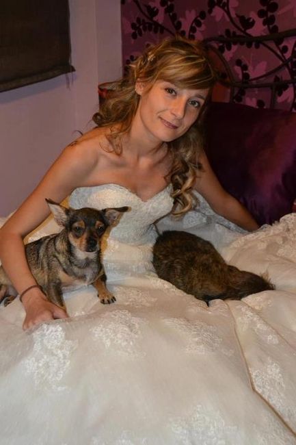 La novia con sus niñas