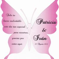 Mariposas agradecimiento por detras