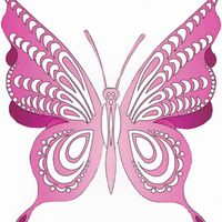 Mariposa agradecimiento por delante