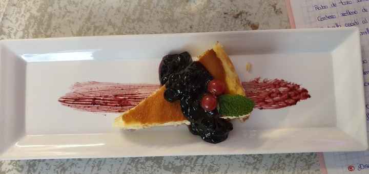  Tarta de queso horneada son confitura de arándanos