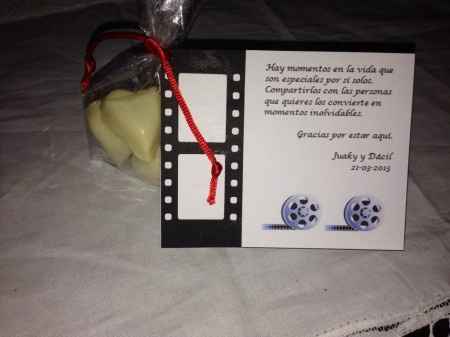 Tarjetas agradecimiento temática cine - 1
