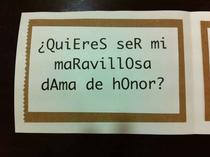 Tarjetas Damas de Honor