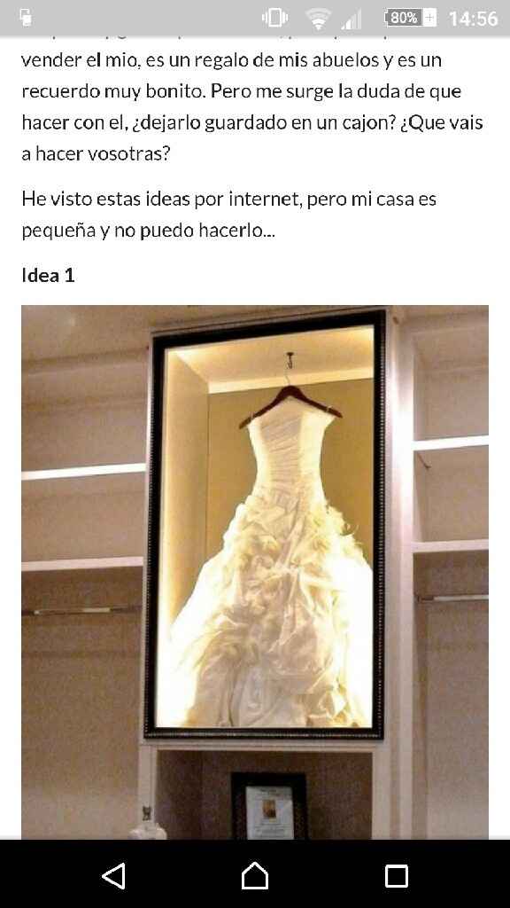 Guardar el vestido de novia - 1