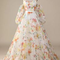 Vestido de novia con flores - 1