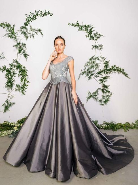 Vestido de novia blanco y negro - 1