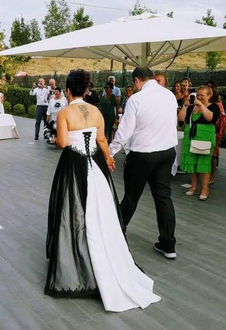 Vestido de novia blanco y negro - 2