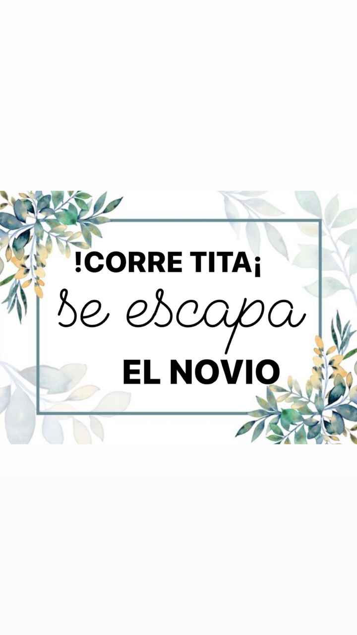 Cartel metacrilato ya llega la novia - 2