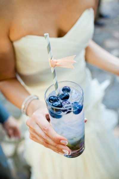 Detalles de la boda en azul