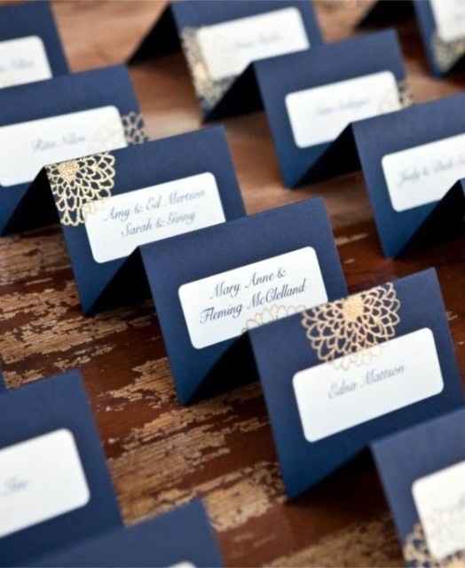 Invitaciones de boda azul