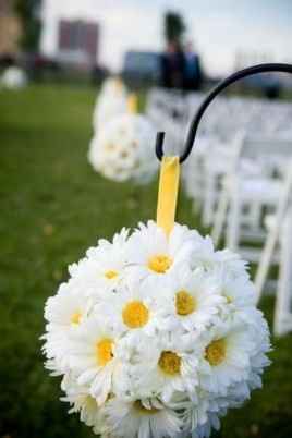 Destalles para una boda de color amarillo