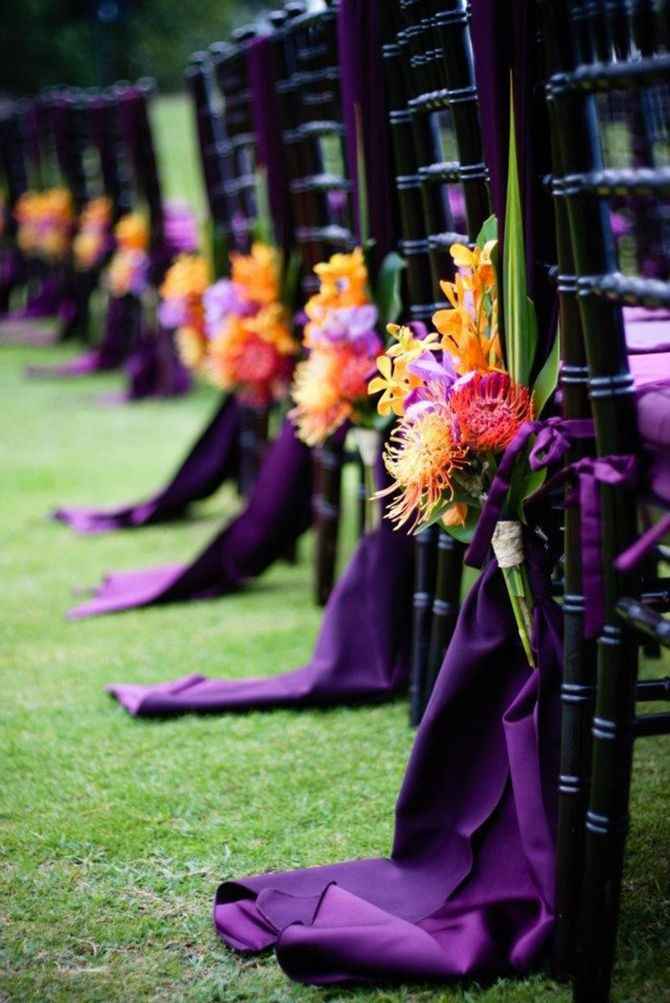 Boda con detalles morado 