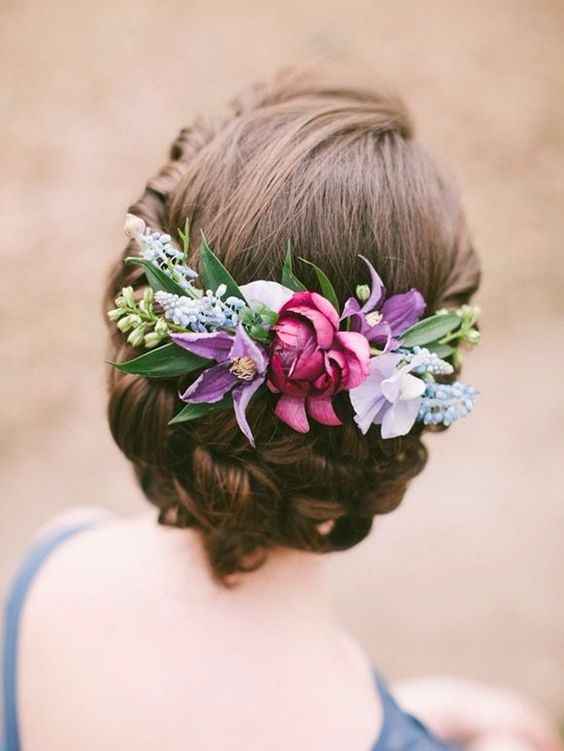 peinados con flores 