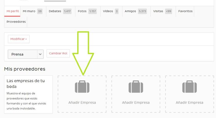 Añadir proveedores de forma manual