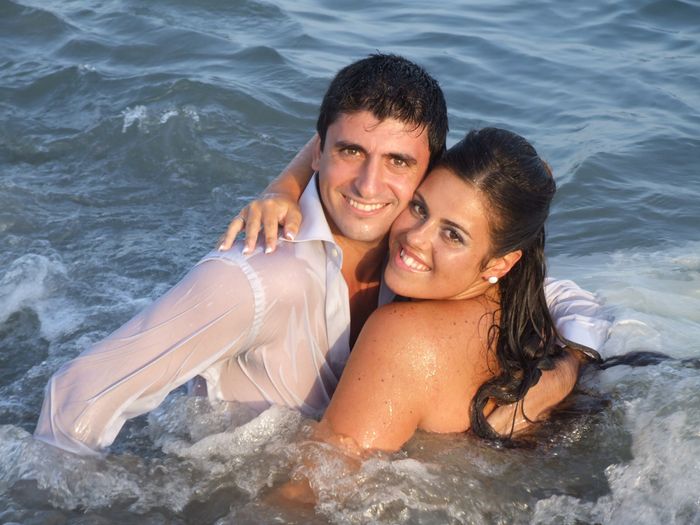 En el agua