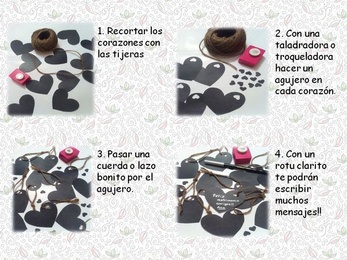 Tutorial de corazones con fondo pizarra