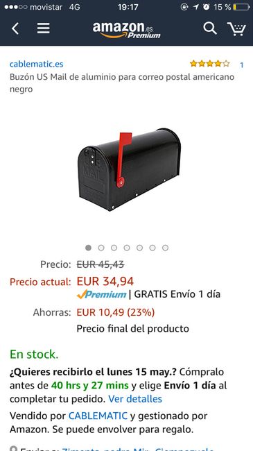 Buzon para tarjetas - 1